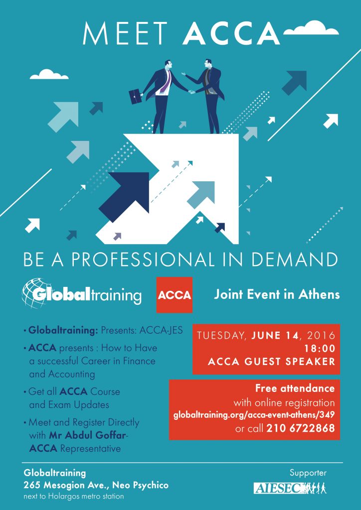 Εκδήλωση Globaltraining και ACCA με διεθνή «αέρα» στις 14 Ιουνίου στην Αθήνα